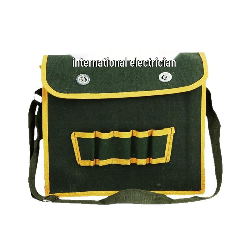 Durable Canvas Tool Bag: Multifunctional, Wear-Resistant, Single Shoulder Carry for Carpentry, Construction, and Electricians.