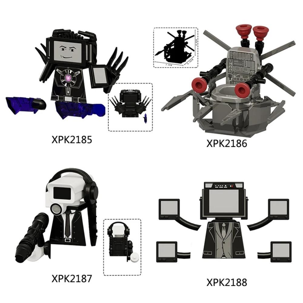 

MOC Skibidi Туалетный человек против монитора Строительные блоки Аудио и Камера Человек Игрушки для детей Рождественский подарок на день рождения