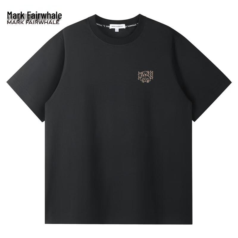 Mark Fairwhale Men's Embossed Embroidery Round Neck T-Shirt