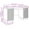 Glossy White Wooden Desk 142.5 X 50 X 75 Cm