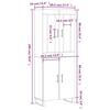 VidaXL Buffet haut Chêne sonoma 69,5x34x180 cm Bois d'ingénierie 3198236