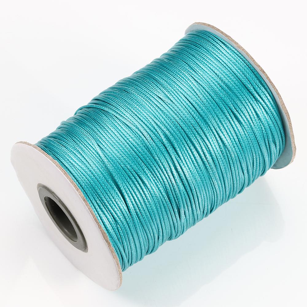 

10Meters 1.0 1.5 2.0mm Round Wax Thread Polyester Leather Cord Rope Coated Strings for Braided Bracelets Jewelry Making DIY 1.0mm 10meters озеро синього кольору
