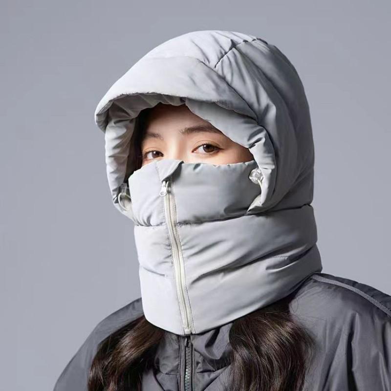 Winter Windproof Warm Ski Hat With Neck Cover Face Mask Integrated Beanie Outdoor Sports Cycling