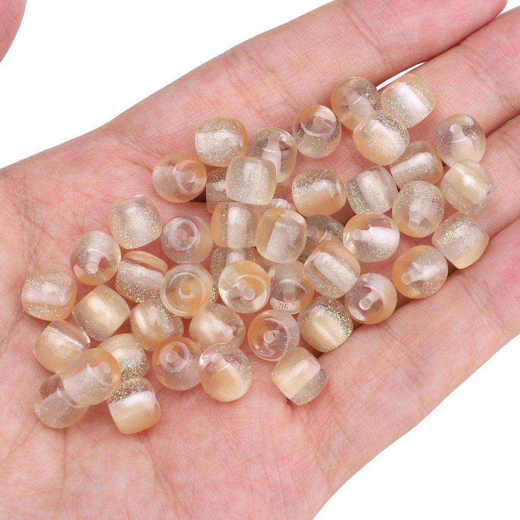 Resin Misty Cylindrical Beads for DIY Necklace Bracelet Earring Craft 10 Pcs