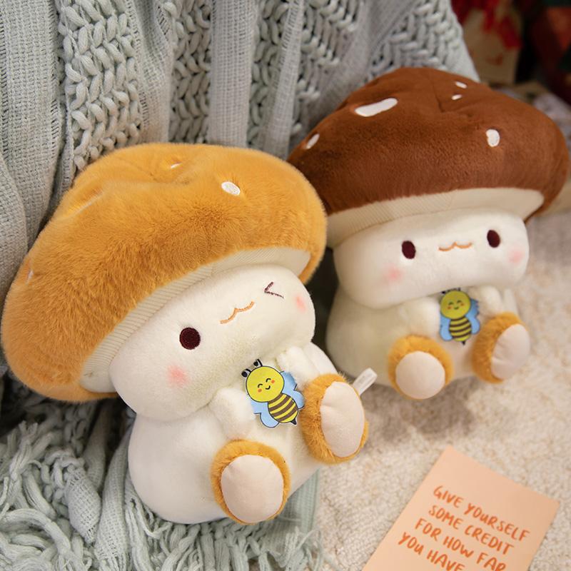 Creative Mushroom Plush Dolls Simulation Plant Pillow Lovely Mushroom Stuffed Toys Home Decor Sleep Cushion Cute Gift Present