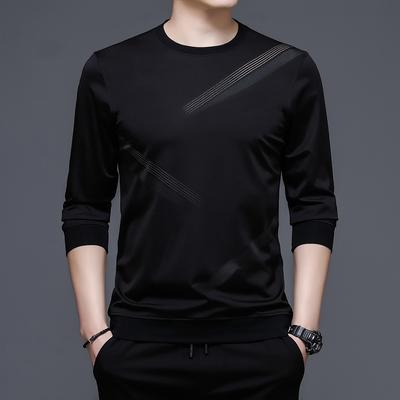 Herren Langarm Casual Straight Herren Rundhals Ohne Kapuze Langarmpullover