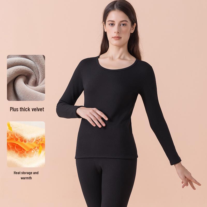 Damen Ultraweiches Thermounterwäsche-Set: Fleecegefüttert, extra dick, wärmeerzeugender Samt für Winter 2025.