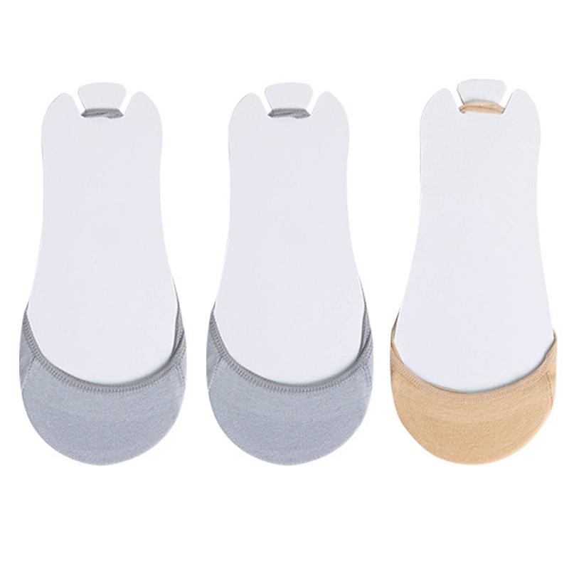 3Pairs/lot Sling Women's Cotton Boat Socks Summer Non-slip Invisible Shallow Half-soled Socks That Do Not Fall Off The Socks