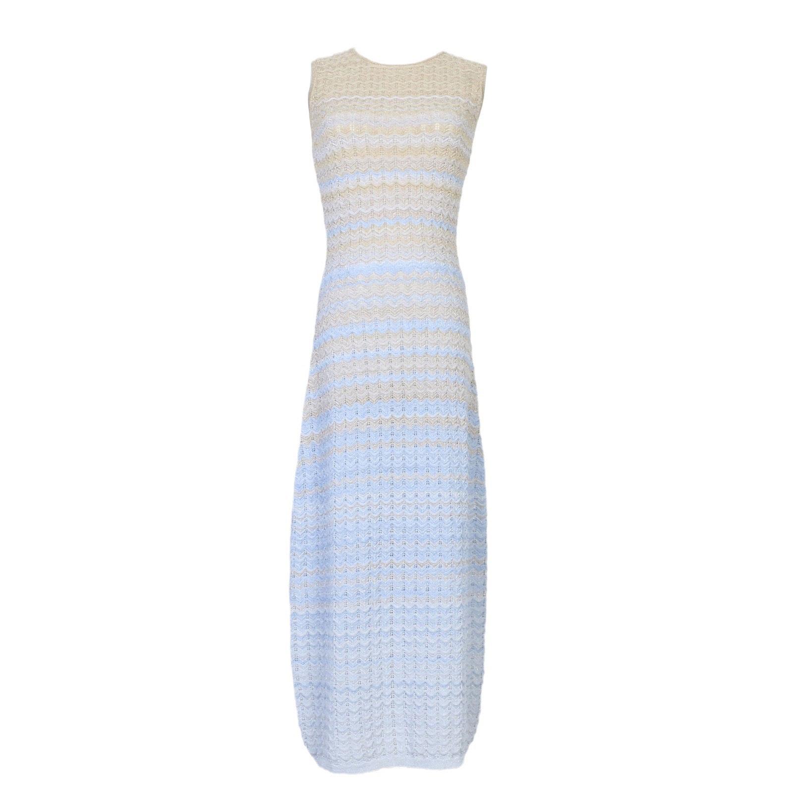 

S Семейный Женский Французский Сладкий Волнистый Полосатый Вязаный Кардиган Жилет Платье для Весны/Лета Medium