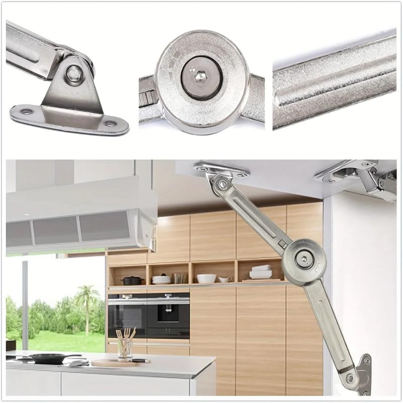

Lid Support Hinge In Satin Nickel Folding Lid Stay Hinge With Soft Close, Perfect For Toy Box/Drawer Window/Wardrobe/Cabinet Doo 2PCS