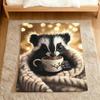 Cartoon black white cubs Mephitis Flannel soft warm plush blanket for sofa living room pet hogar bed gift home Car portable