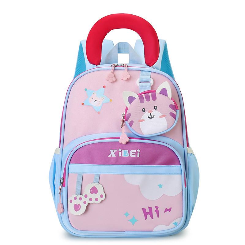 Cartoon-Kinderrucksack für Vorschulkinder aus atmungsaktivem Nylon mit gepolsterten Trägern für den Schulgebrauch