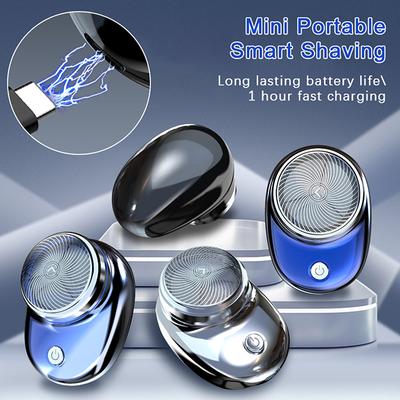Mini kapesní elektrický holicí strojek pro muže Břitva USB nabíjení Suché mokré holení vousů s digitálním displejem Omyvatelný bezdrátový zastřihovač vousů
