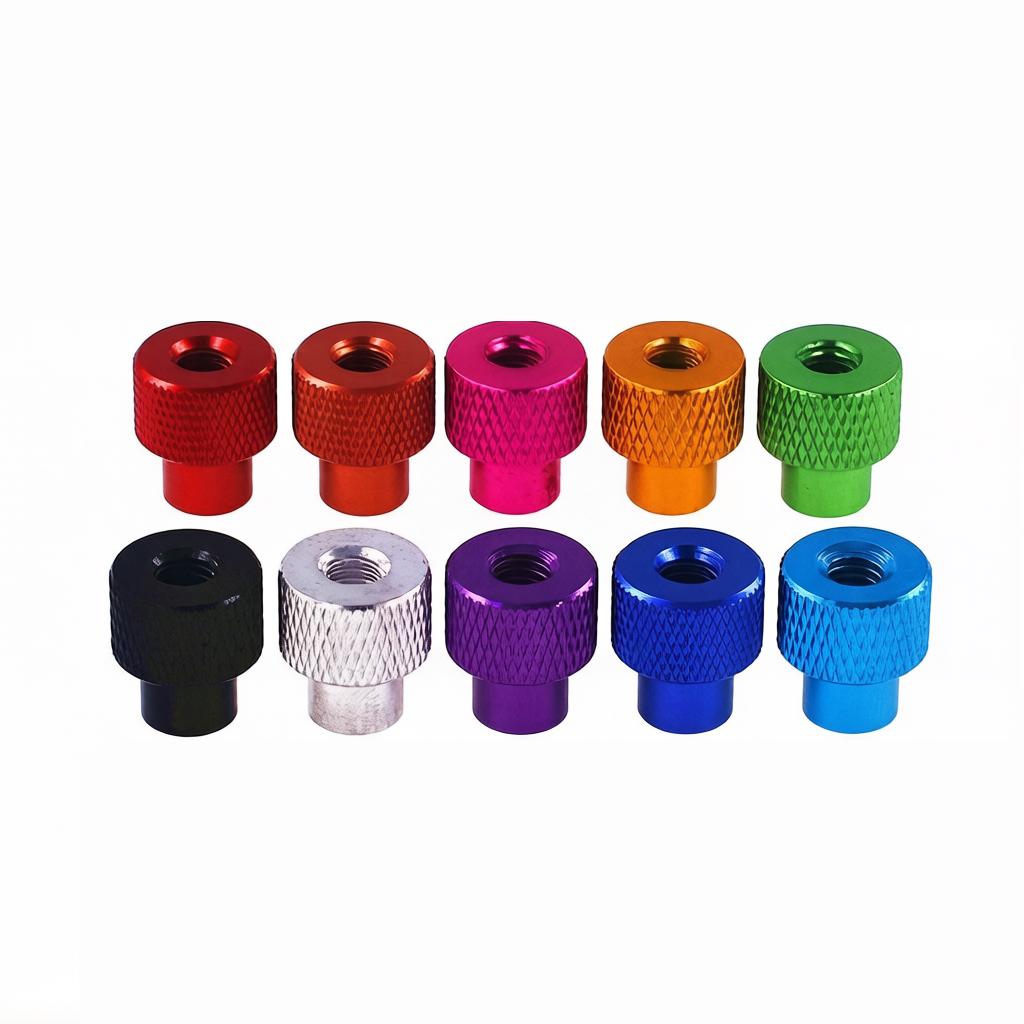 Colourful Aluminium Alloy Hand Tighten Knurled Thumb Nut M2 M2.5 M3 M3.5 M4 M5 M6 M8 M10 Step Knurled Thumb Nut Through Hole