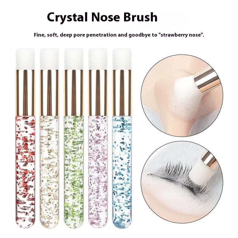 Wholesale 5pcs Crystal Microbrush Eyebrow Lash Makeup Brush Extension Eyelash Cleaning Brush Lash Wash Shampoo Clean Applicator