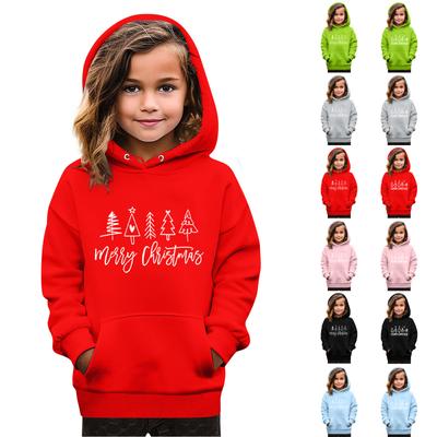 Sweatshirts For Teen Girls Hoodies Long Sleeve Drawstring Pullover Cute Oversized Hoodie Christmas Day
