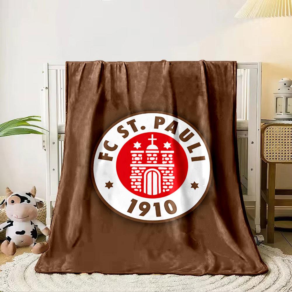 FC St. Pauli Logo Decke für alle Jahreszeiten Decke Mittagspause Überwurf Geschenk