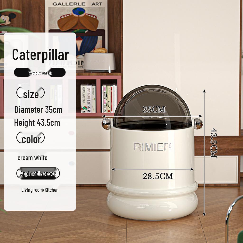 Desktop High-End Creative Mini Trash Can with Lid for Dorm and Office Countertops Standard