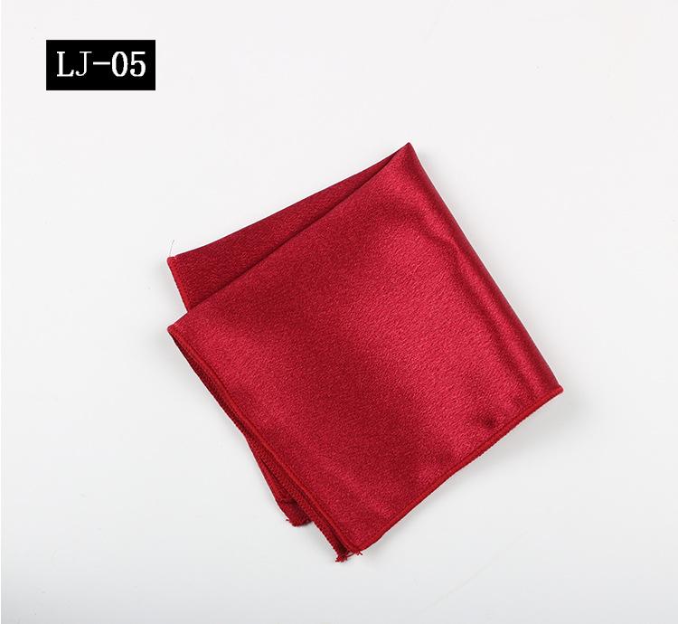 Solid Color Glossy Pocket Towel Handkerchief Suit Black Red High-Density Small Square Towel Chest Towel