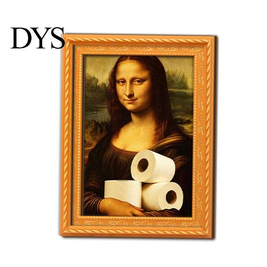 DIY Home Decor Accessories Funny Small Wooden Fridge Magnet Picture Frame, Vintage Oil Painting Pattern Modern Office Storage Magnetic Refrigerator