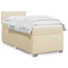 VidaXL Slatted Bed Base with Mattress Cream 80x200 Cm Fabric 3285720