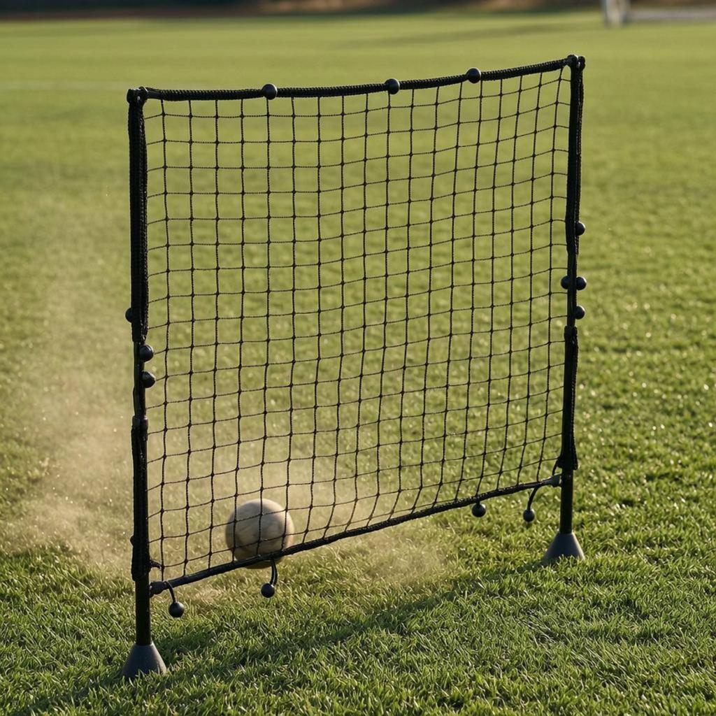 Soccer Rebound Net Black Soccer Training Net Athletic Gear Reinforced Edges Mesh