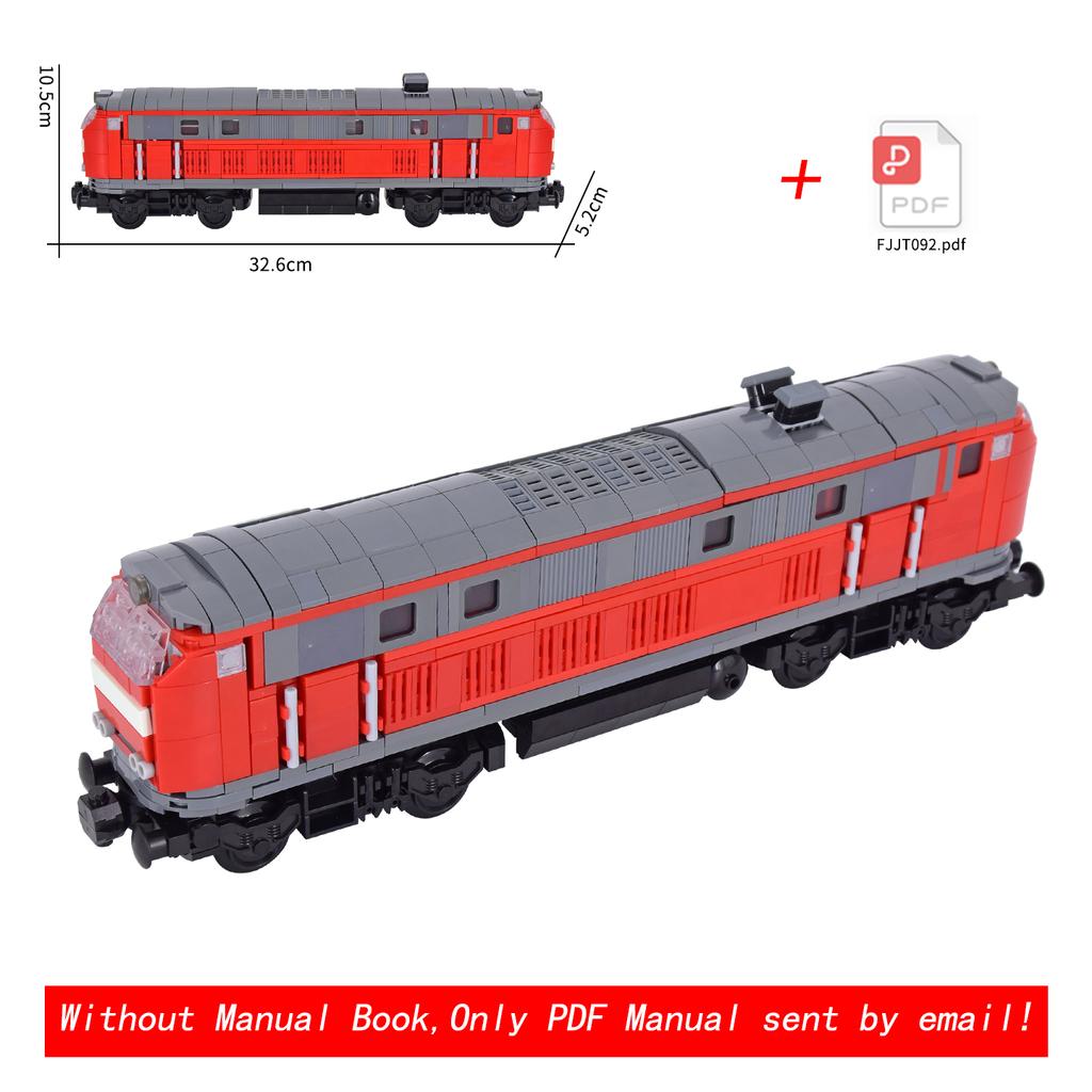 Moc City Creative Building Blocks Train Engine Toy Set, Realistic Locomotive Model Kit, Detailed Design  Diy Assembly For Kids