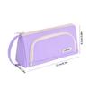 Pure color macaron lady handbag three-layer zipper large capacity student pencil case for class