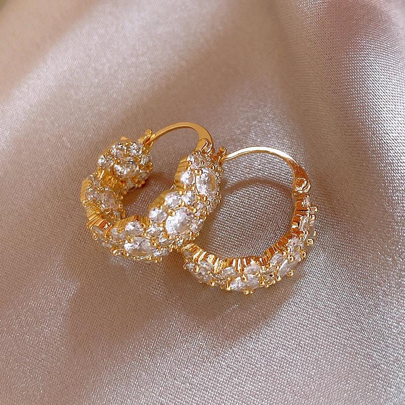 Elegant Rhinestone Ear Cuffs - Versatile Retro Luxury Design