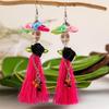Festive Bohemian Skeleton Earrings Gothic Punk Tassels Jewelry Long Dangle Accessories for Women Special Event