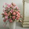 Vintage Styles Rose BouquetRose Flower Props Beautifully Crafted Fakes Flower Ornament Realistic Flower for Indoor Decor
