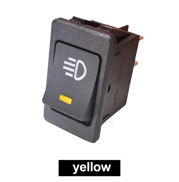 

LED Car Fog Light Switch Modified Switch Rocker Boat Headlight Switch 2pcs ASW-17D 12V 35A жовтий