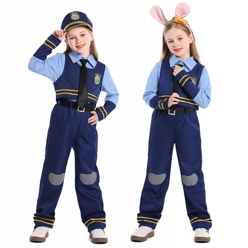 Police Officer Rabbit Costume for Men & Women - Animal Cosplay for Christmas
