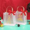 Pack Of 8 Transparent Gift Bags with Handle Practical Storage Pouches for Holiday Presents Christmas Party Supplies