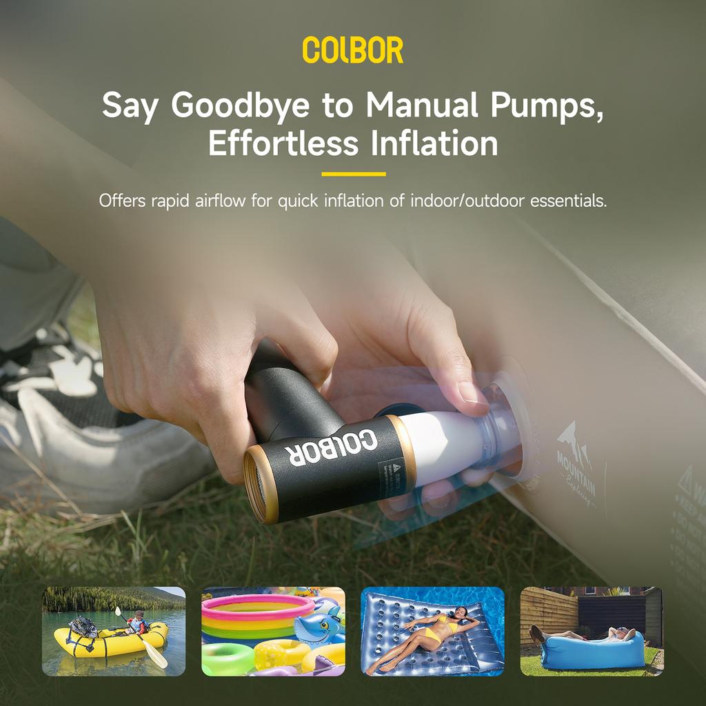 COLBOR AirMaxx A1 60W חשמלי Air Duster Mini Jet מאוורר עם אור LED 100000RPM 4-30m/s ללא שלב