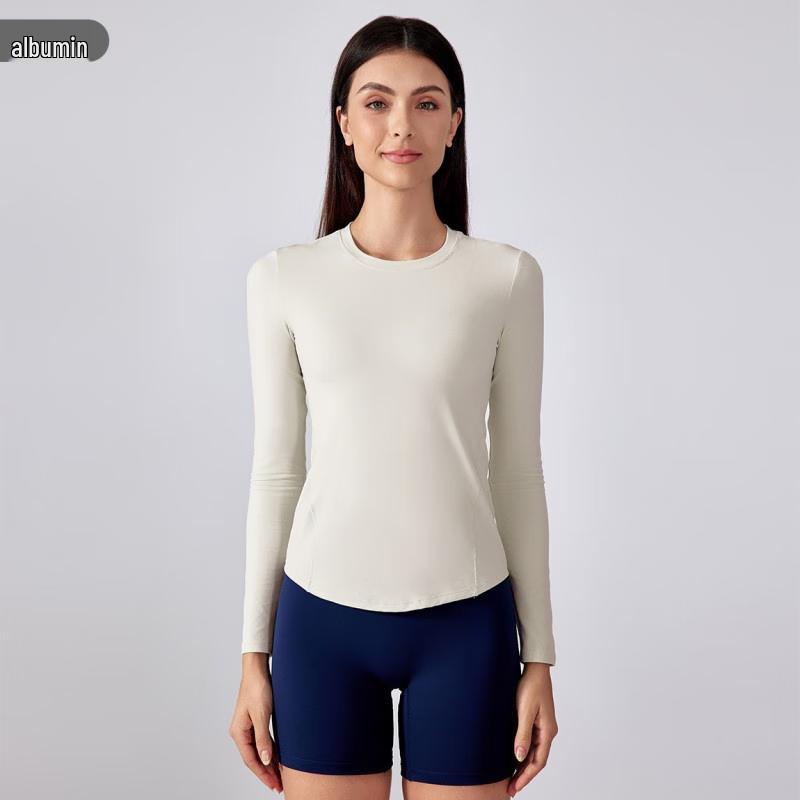 Longchan Women s Long Sleeve Bare Feel Yoga Top