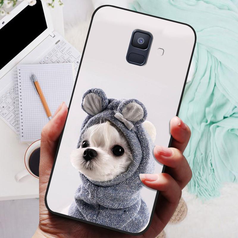 Für Samsung Galaxy A8 Plus 2018 Hülle Schwarze Abdeckung Löwe Wolf Silikon Weiche Rückseite Hüllen Für Samsung A8 2018 A530 A530F Handyhülle