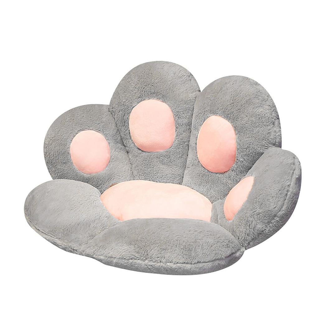 Plush Paw Shaped Seat Cushion Small Size 70x60cm Soft Comfortable Floor Cushion for Home Office Indoor Seating Support