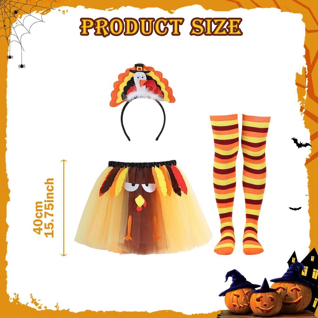 Thanksgiving Turkey Costume Set, Women Adult Cosplay Suit for Masquerade