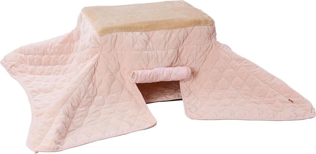 Petio Electric Kotatsu for Dogs and Whole Body Milk Tea Pink Cats, Warming,