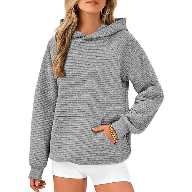 2025 Fashion Striped Loose Long Sleeved Hooded Sweater Women Autumn and Winter Casual Simple Office Sweatshirt Hoodie Elegant Loose Women's Clothing