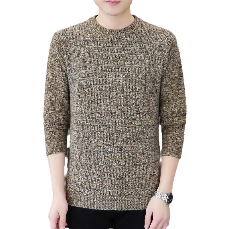 Herren Pullover aus dicker Strickware für Herbst/Winter - Hohe Qualität, Rundhals, Freizeitkleidung