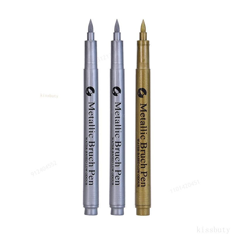 highlight Metallic Markeerpen Goud Wit Waterdicht Permanente Verf Markeerpen voor Steen, Mok, Keramiek, Glas DIY Schilderspullen