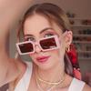 Vintage Small Frame Rectangle Sunglasses Women's Fashion Jelly Color Sun Glasses Women Summer Travel Eyewear UV400 Oculos De Sol