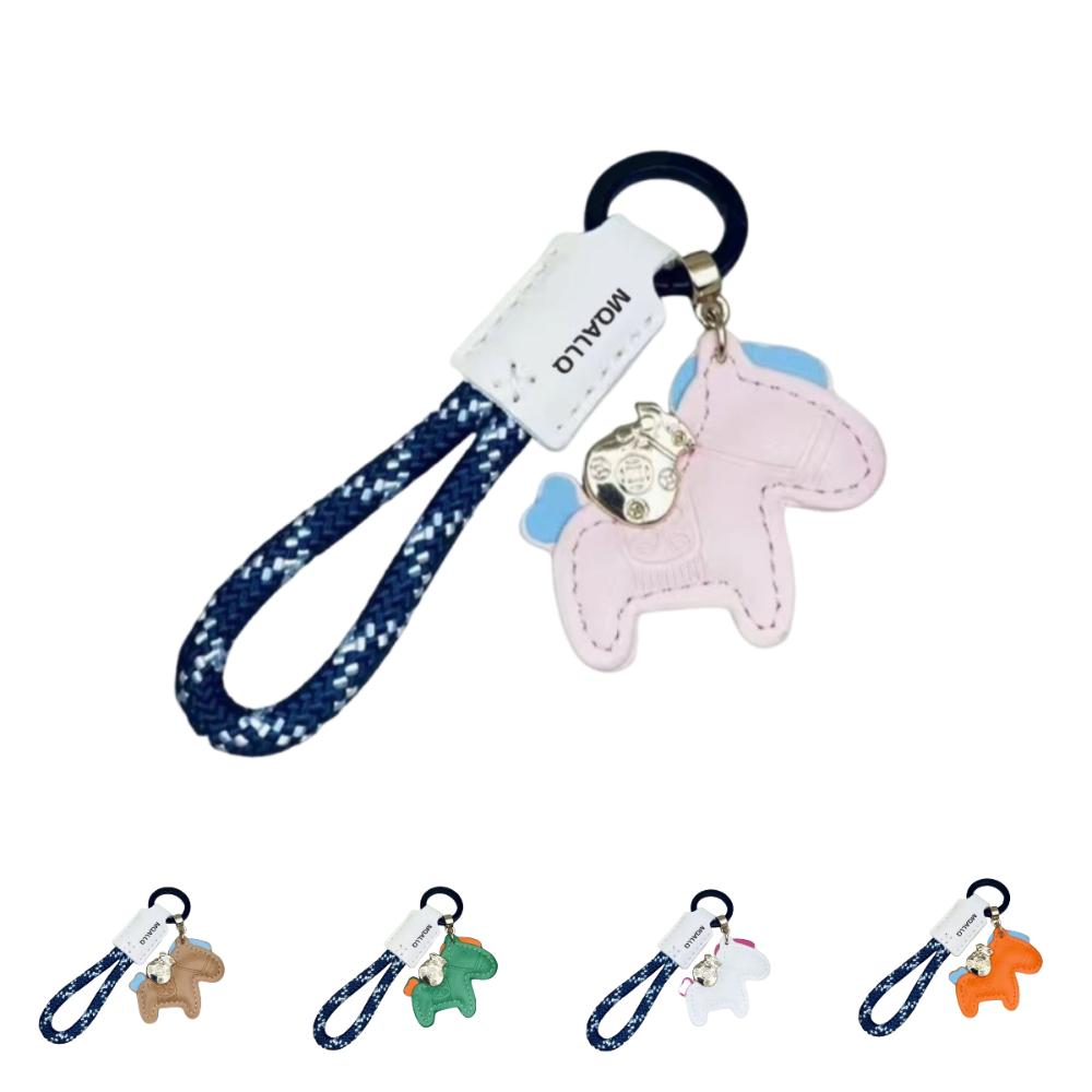 Simple Style Car Key Chain Handmade Leather Key Chain Pendant Braided Rope Key Chain For Women Men Style 3 зелёный