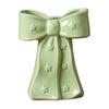 Delicate Desktop Decoration Ceramic Bow Vase with Star, Decorative Flowers Vase, Creative Flower Chic Room Decor Gifts Arrangement Holder for
