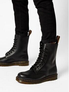 Ботинки Dr. Martens 1490 черные гладкие