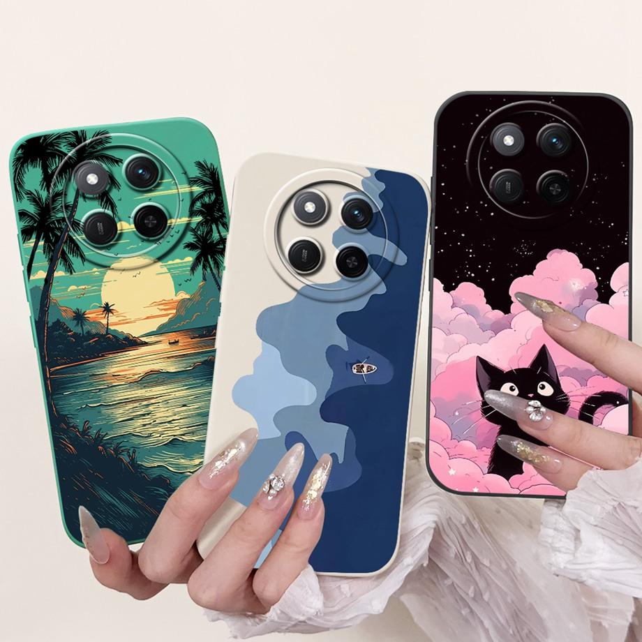 Pour Honor Magic 7 Lite 7 Pro Magic7 Coque de téléphone Magic 5 Lite 6 Lite Housse arrière Silicone Liquide Souple Funda Animaux Mignons Dessin Animé