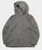 Placestudioman Athletic Cuff String Detail Windbreaker Hooded Jacket [Black]