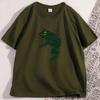 Frog Swimming Tshirt Summer Unisex Unisex Funny Animal Graphic Tee Elastic Casual Short Sleeve Breathable Round Neck Tshirt